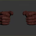 Gloves Handguard PBR Game Item 3d model