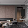 Elegant Modern Minimalist Living Room Sofa And Coffee Table Combination With Exquisite Home Decoration