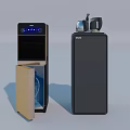 Household Electrical Appliances With Water Dispenser Open Door Digital Display And Vertical Storage Cabinet Design