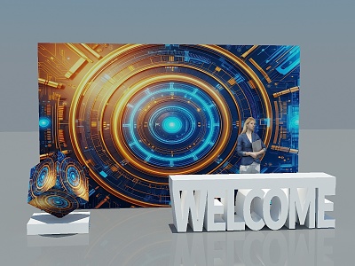 Sign-in place Sign-in US Chen Activity Sign-in place Science and Technology Sign-in place Science and Technology US Chen 3d model