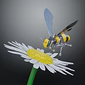 Modern mechanical bee machine bee mech bee 3d model
