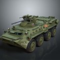 BTR80A Light Tank Light Armored Modern Tank 3d model