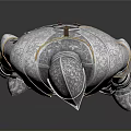 Detailed Medieval Knight Armor Full Body Silver Metallic Warrior Suit with Helmet
