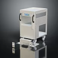 Industrial Metal Cart With Mobile Storage Shelves Handles Control Panel And Lockable Wheels