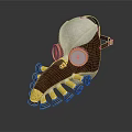 Steampunk Bird Mask With White Brown Gold Accents Goggles And Tentacle Appendages