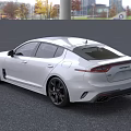 Sleek White Kia Sedan With Sporty Design Black Roof And Black Wheels