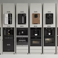 Various Styles And Colors Of Kitchen Appliances Including Coffee Machines And Ovens Neatly Arranged