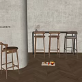 Modern Bar Stools In Different Styles With Wooden And Metal Elements For Home Bar