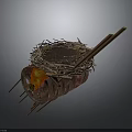 Decorative Equipment With Branch Like Decoration Circular Platform And Long Sticks
