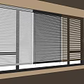 Modern Window Blinds For Home Interior With Adjustable Slats And Light Control 3d model