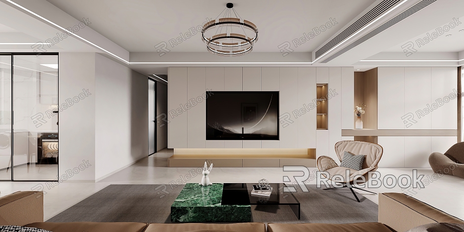 Modern Guest Dining Room TV Background Wall Wine Cabinet Living Room Combination Sofa Leisure Chair Floor Lamp Wine Cabinet Simple Entrance Cabinet View Wall F796 model