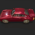 Red Sports Car 3D Model Wireframe And Solid Views From Multiple Angles 3d model