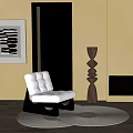 Middle Ancient Coffee Table Leisure Chair Middle Ancient Carpet Middle Ancient Decorations 3d model