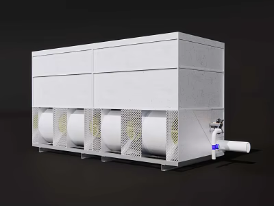 Air conditioning exhaust port fresh air fan static pressure box 3d model
