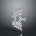 Intricate Silver Dragon Design Fashion Accessory For Clothing Decoration Ornament