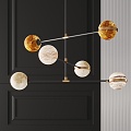 Modern Chandelier Planet Chandelier Moon Lights 3d model