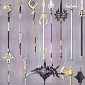 Cold Weapon Magic Weapon Game Props 3d model