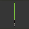 Futuristic Green Lightsaber Weapon With Glowing Blade And Metallic Hilt Design
