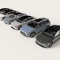 Modern Cars Lineup Featuring Different Colors Including SUV And Sedan Models
