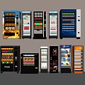 Various Commercial Beverage Display Refrigerators With Different Models And Designs 3d model