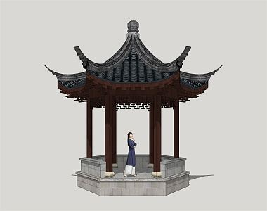 Chinese Pavilion Garden Pavilion 3d model