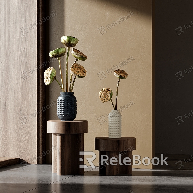 Quiet Vase Flower Art model