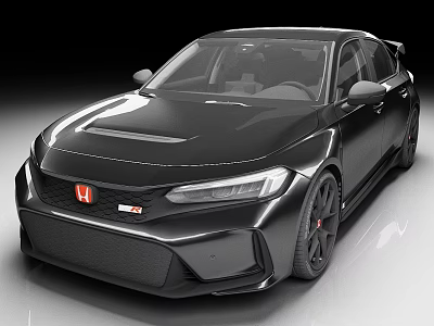 Black Honda Type R Sports Car With Sleek Body And Alloy Wheels Design 3d model