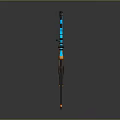 Orange and Blue Sniper Rifle with Scope Long Barrel and Modern Tactical Design