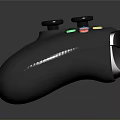 Ergonomic Modern Metallic Game Controller With Shiny Surface Joysticks And Buttons 3d model