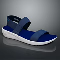 Blue Strappy Sandals With White Sole Comfortable Casual Design For Daily Wear