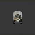 Vintage Green Truck With White Canvas Cover And Wooden Cargo Bed
