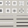 Various Designs Of Air Conditioner Air Vents In White And Neutral Colors