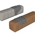Modern Bed End Stool Sofa Bench 3d model