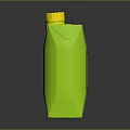 Green Beverage Carton With Yellow Cap And Pour Spout Design For Drinks