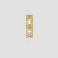 Modern Crystal Wall Sconce with Gold Frame Hanging Crystals Elegant Decorative Lighting Fixture