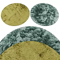Light And Dark Gray Round Rugs Fluffy Soft Shaggy For Home Decor Living Room