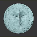 Blue Glass Decorative Bowl With Oval Shape And Cracked Grid Pattern