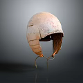 Ancient Historical Weapon Helmet With Decorative Rivets And Leather Straps Design 3d model