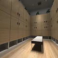 Modern Fitness Gym Interior With Workout Equipment Benches And Wooden Floor