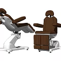 Professional Adjustable Medical Examination Chair with Brown and White Design and Ergonomic Features