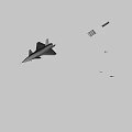 Advanced Black Fighter Jet With Sleek Aerodynamic Design and Military Emblems On Body