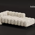 Poliform Modern Chaise Lounge With Elegant Patterned Upholstery And Unique Design 3d model
