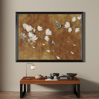 French retro abstract decorative painting 3d model