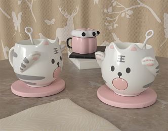 Modern Cup Tiger Cup Combo 3d model