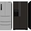 Modern Refrigerators With Various Designs Double French Door Drawer In Silver White Beige Dark Gray