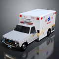 White FD NY Ambulance With Emergency Lights And Rescue Features