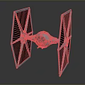 Detailed TIE Fighter Model With Hexagonal Wings And Metallic Cockpit Design