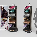 Multi Tier Retail Display Stand For Cosmetic Products With Shelves And Signage