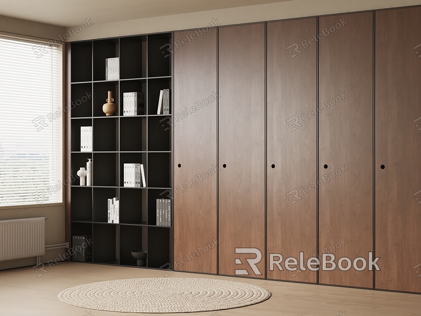 Quiet bookcase model