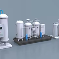 Industrial Processing Equipment Featuring Cylindrical Tanks Pipes and Control Panels